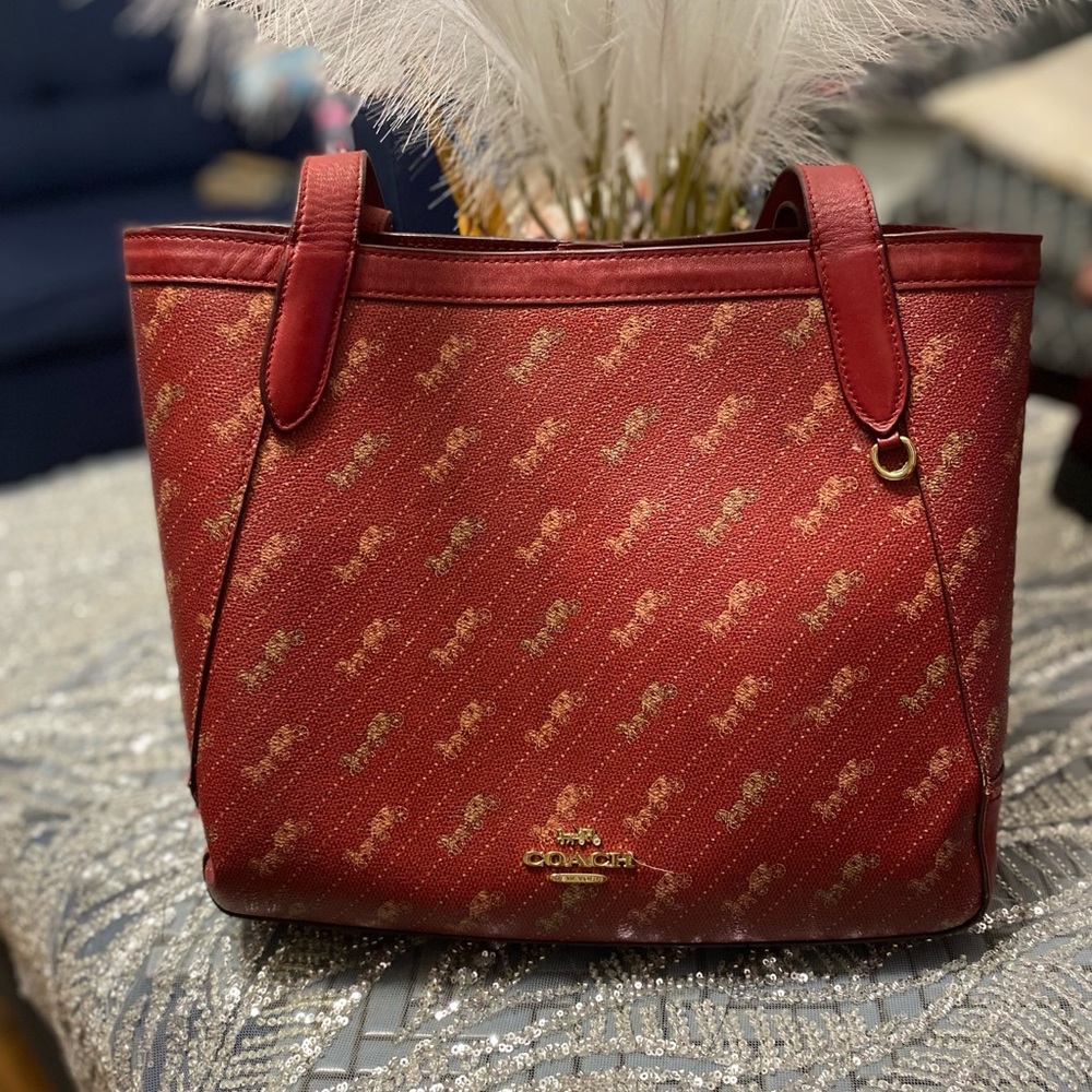 Coach Signature Red Tote Bag